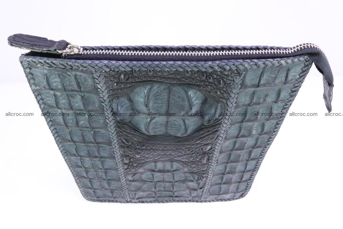 Crocodile skin shoulder bag hand braided edges 130 Foto 4