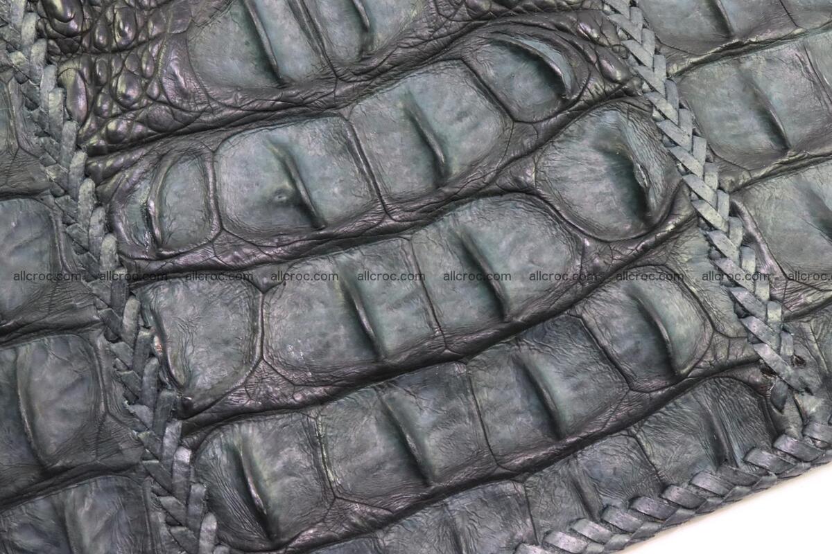 Crocodile skin shoulder bag hand braided edges 130 Foto 7