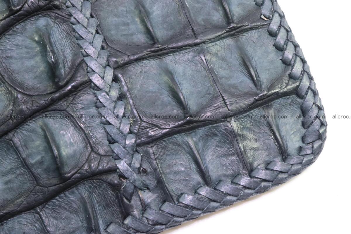 Crocodile skin shoulder bag hand braided edges 130 Foto 8