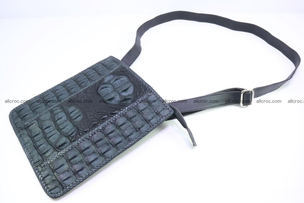 Crocodile skin shoulder bag hand braided edges 130 Foto 6