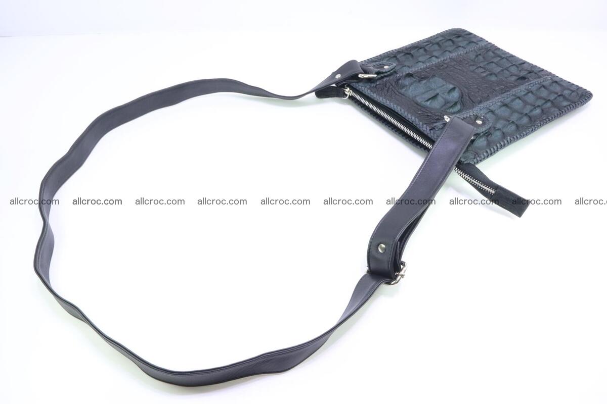 Crocodile skin shoulder bag hand braided edges 130 Foto 9