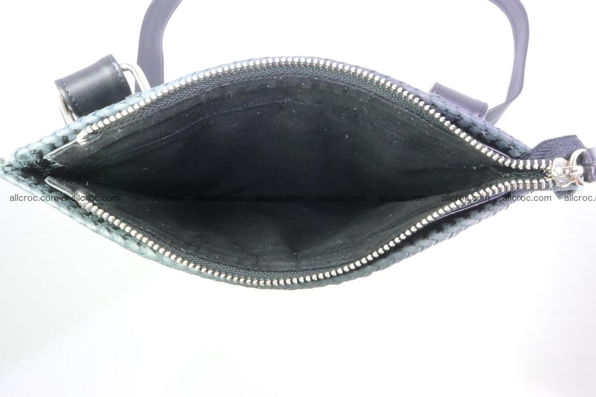 Crocodile skin shoulder bag hand braided edges 130 Foto 10