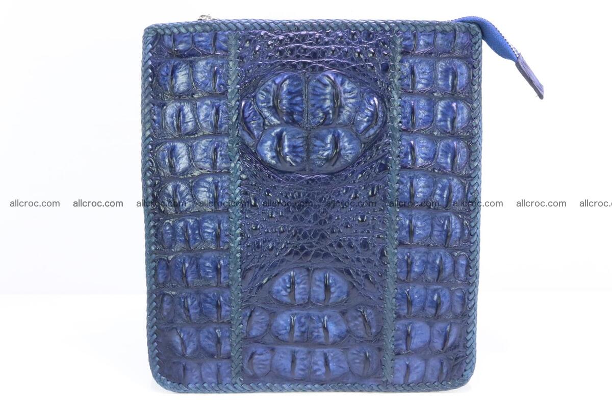 Crocodile skin shoulder bag hand braided edges 131 Foto 0
