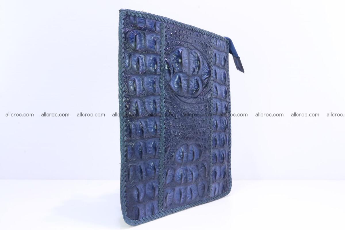 Crocodile skin shoulder bag hand braided edges 131 Foto 1