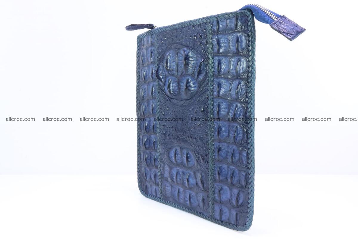 Crocodile skin shoulder bag hand braided edges 131 Foto 2