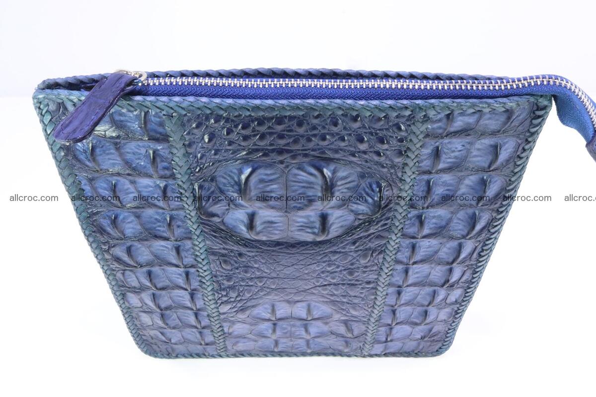 Crocodile skin shoulder bag hand braided edges 131 Foto 4