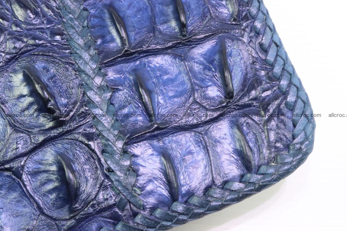 Crocodile skin shoulder bag hand braided edges 131 Foto 9