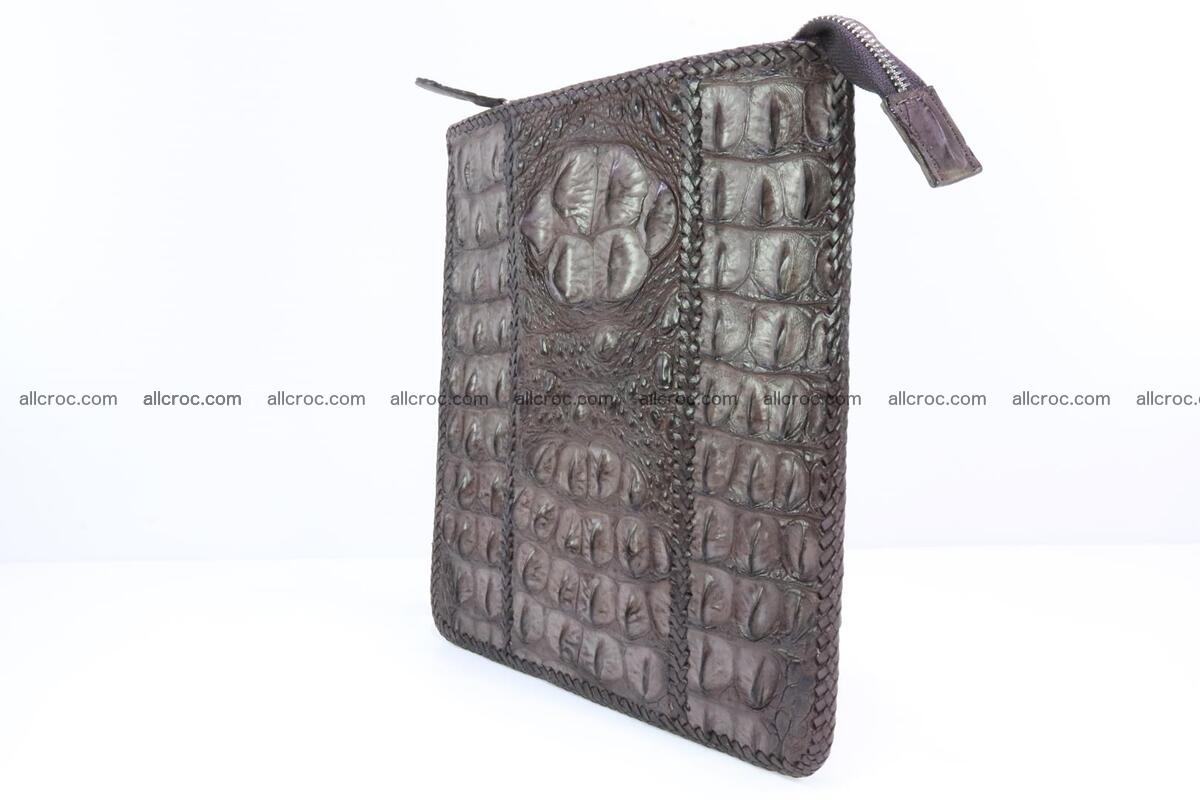 Crocodile skin shoulder bag hand braided edges 132 Foto 2