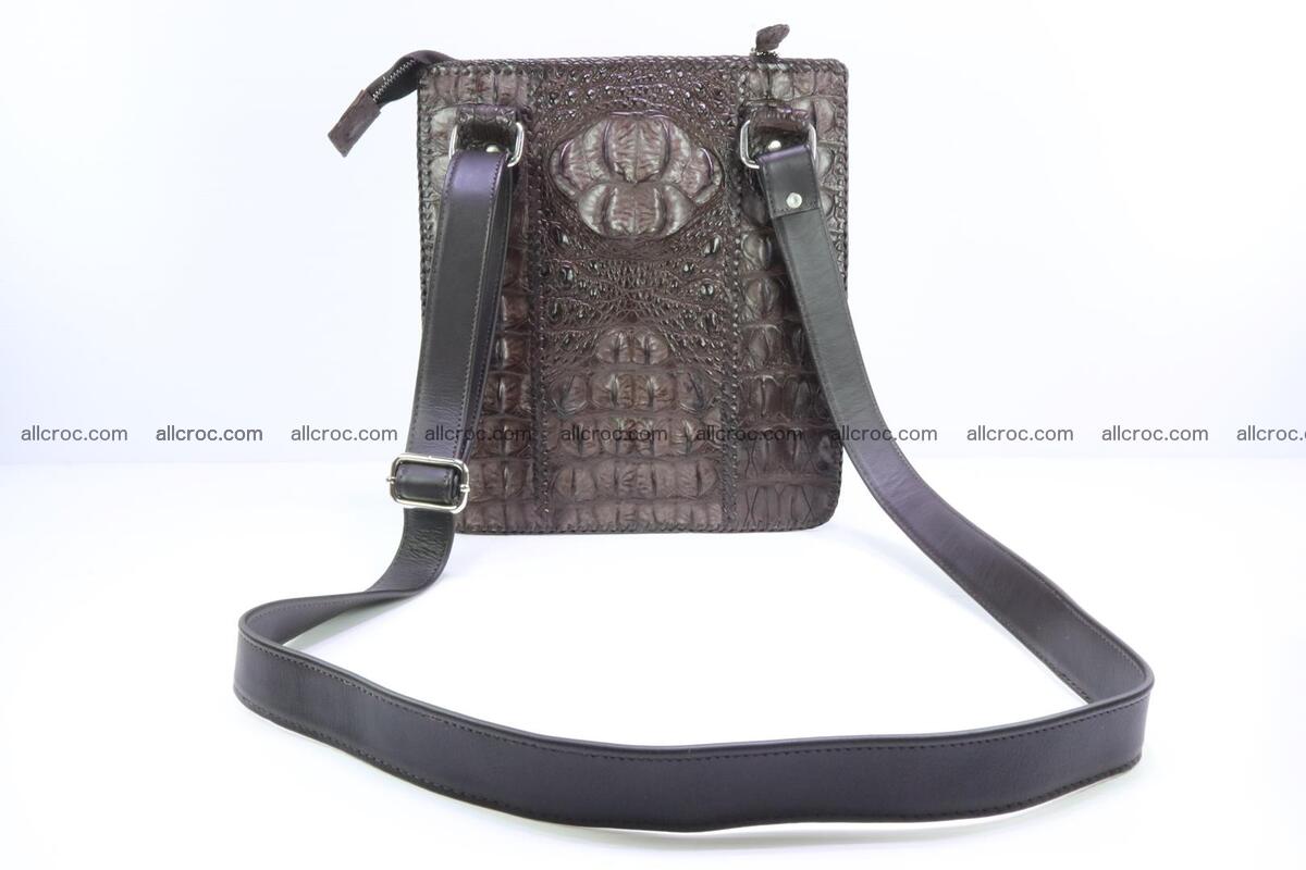 Crocodile skin shoulder bag hand braided edges 132 Foto 3