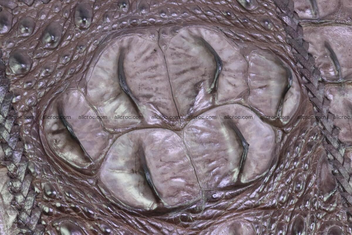 Crocodile skin shoulder bag hand braided edges 132 Foto 5