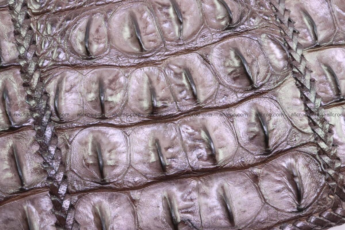 Crocodile skin shoulder bag hand braided edges 132 Foto 9