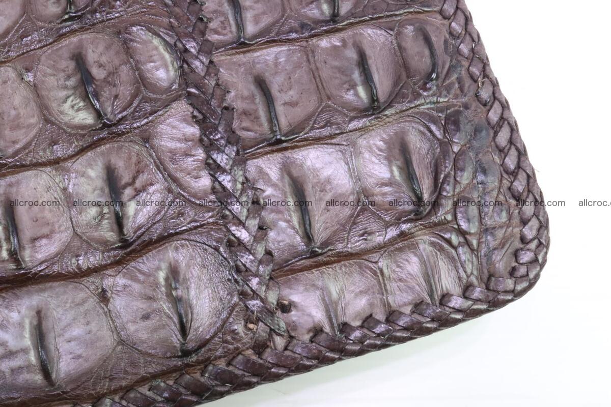 Crocodile skin shoulder bag hand braided edges 132 Foto 8