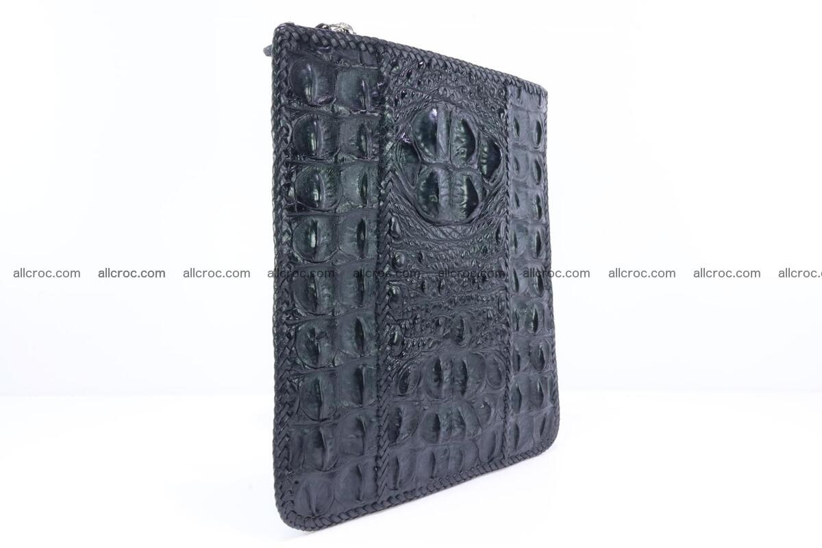 Crocodile skin shoulder bag hand braided edges 133 Foto 1