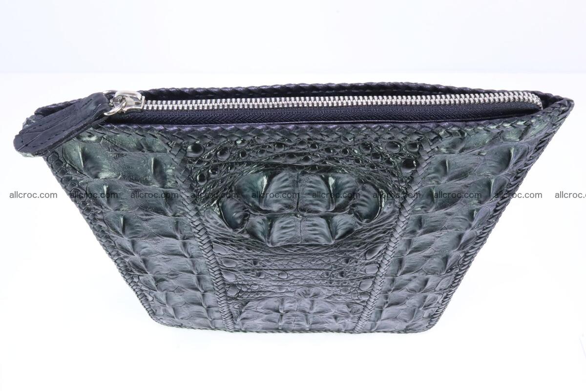 Crocodile skin shoulder bag hand braided edges 133 Foto 4
