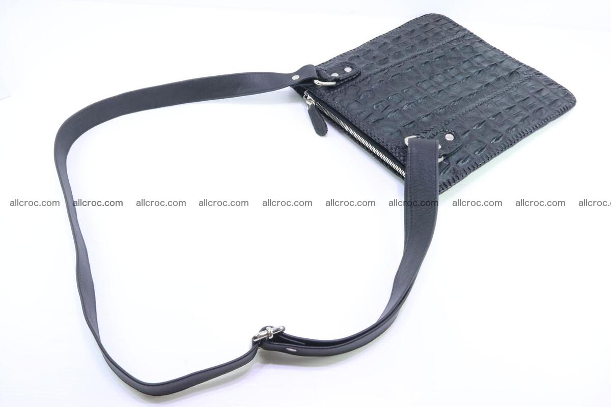 Crocodile skin shoulder bag hand braided edges 133 Foto 7