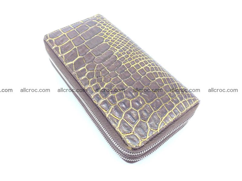 Crocodile skin 2 zip wallet 1302