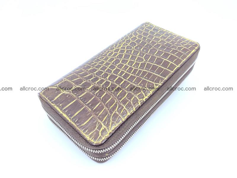 Crocodile skin 2 zip wallet 1302