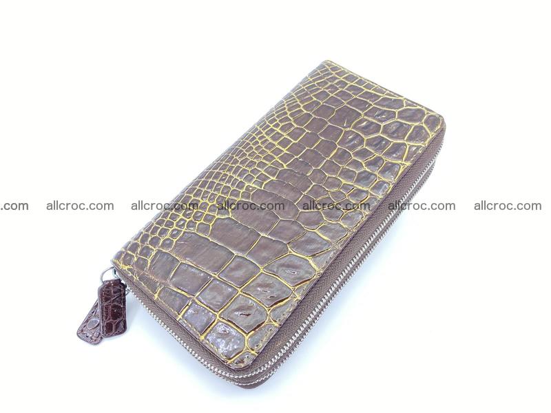 Crocodile skin 2 zip wallet 1302