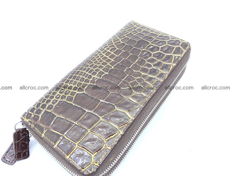 Crocodile skin 2 zip wallet 1302