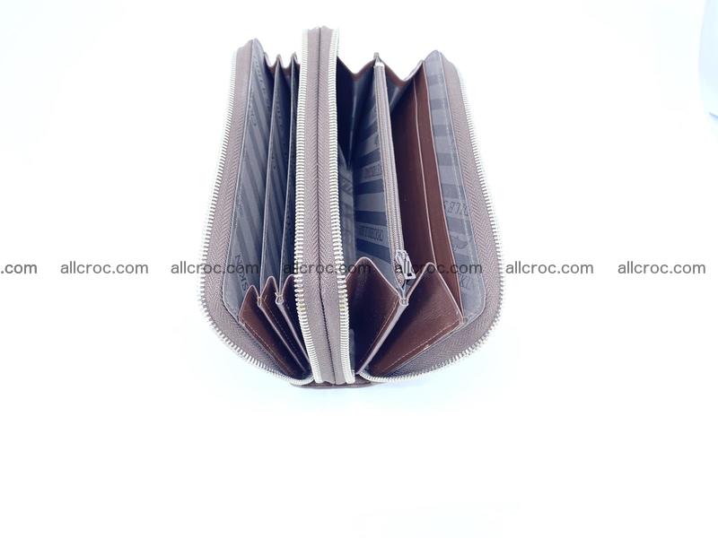 Crocodile skin 2 zip wallet 1302