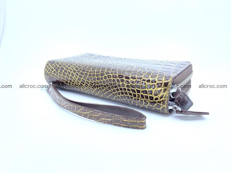 Crocodile skin 2 zip wallet 1302