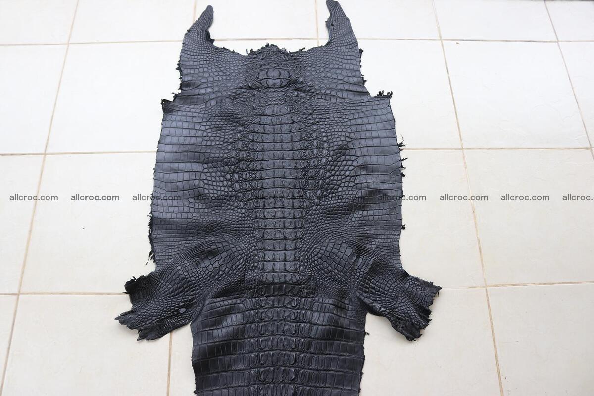 Crocodile skin back part black color 1245 Foto 0