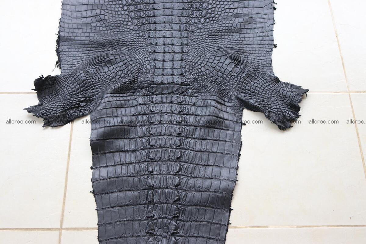 Crocodile skin back part black color 1245 Foto 2