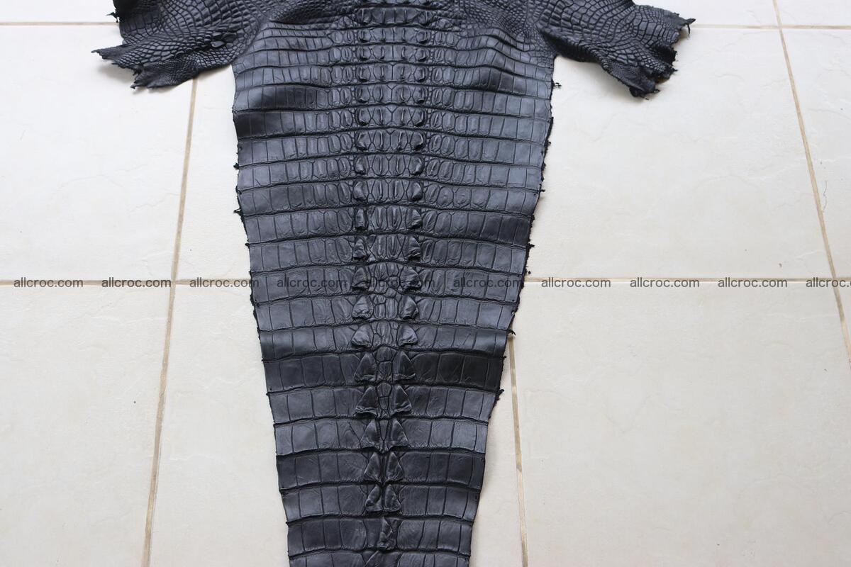 Crocodile skin back part black color 1245 Foto 3