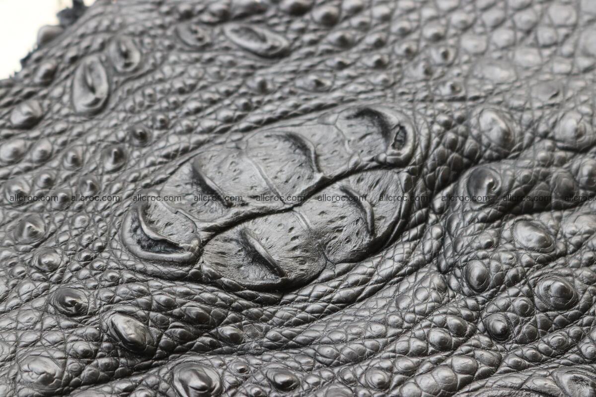 Crocodile skin back part black color 1245 Foto 4