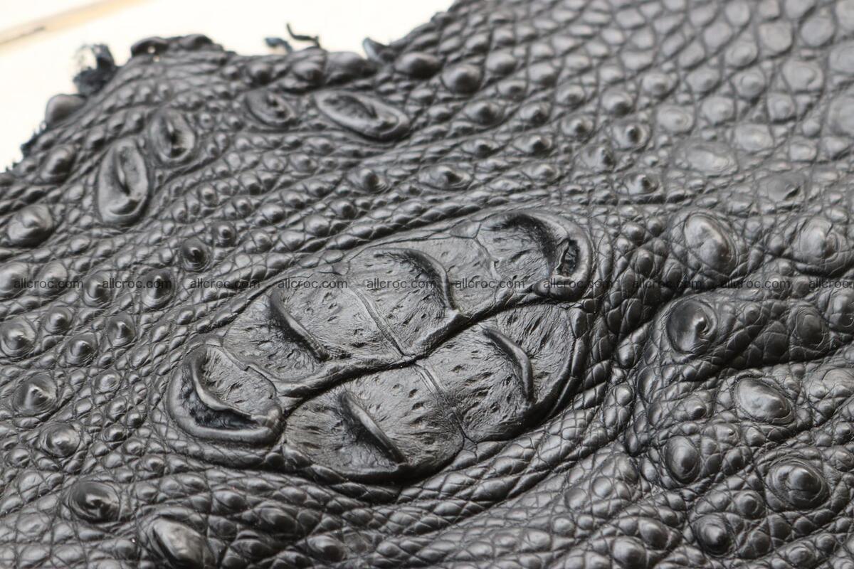 Crocodile skin back part black color 1245 Foto 5