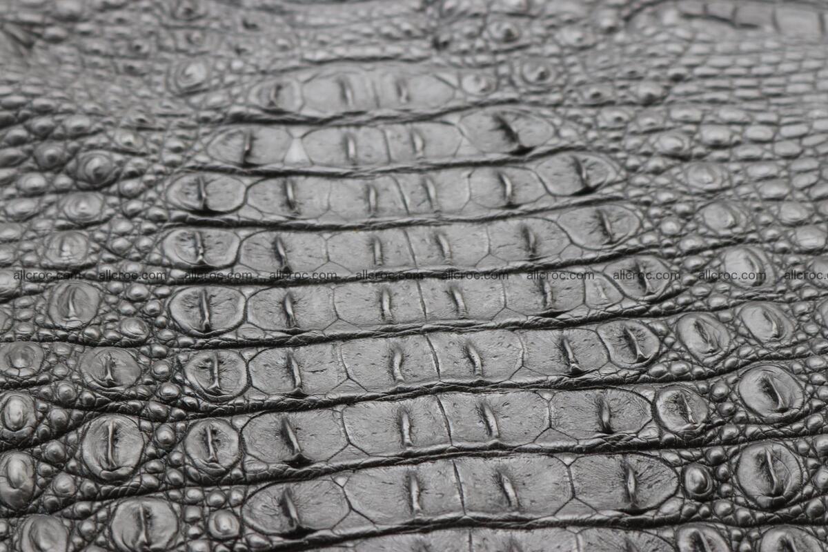 Crocodile skin back part black color 1245 Foto 12