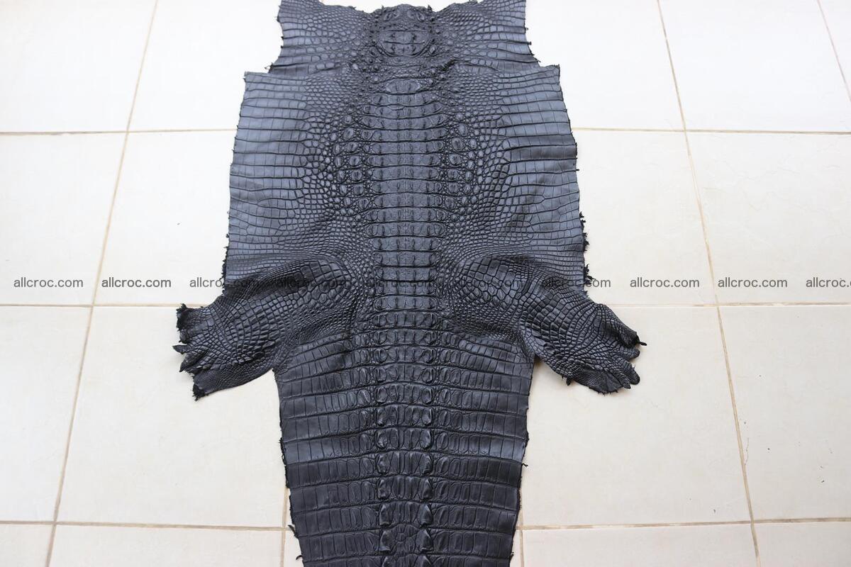 Crocodile skin back part black color 1246 Foto 1