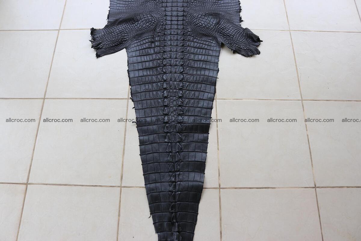 Crocodile skin back part black color 1246 Foto 2