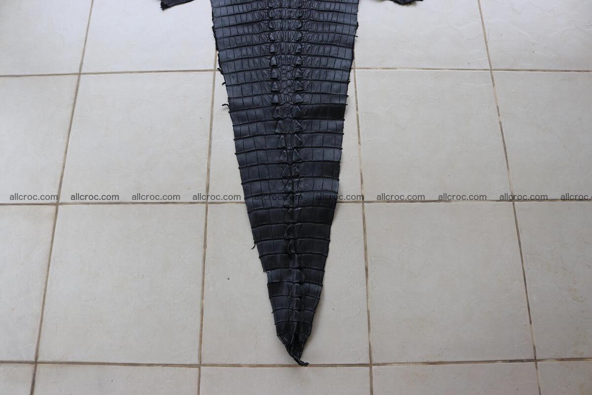 Crocodile skin back part black color 1246 Foto 3