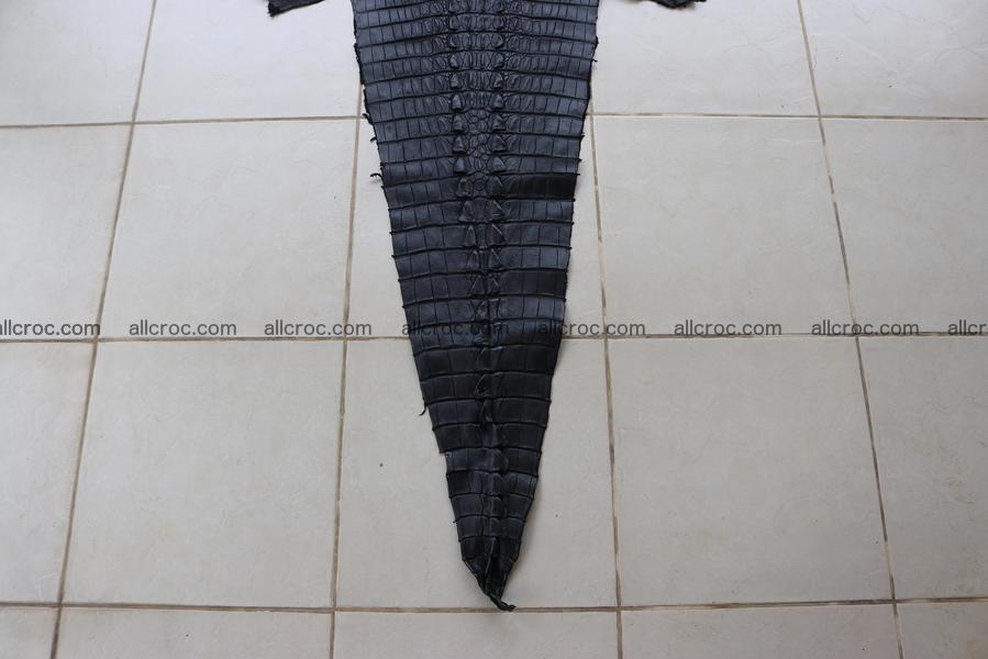 Crocodile skin back part black color 1246