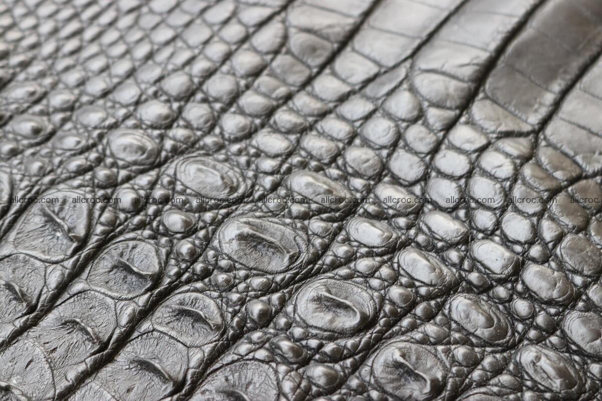 Crocodile skin back part black color 1246 Foto 14