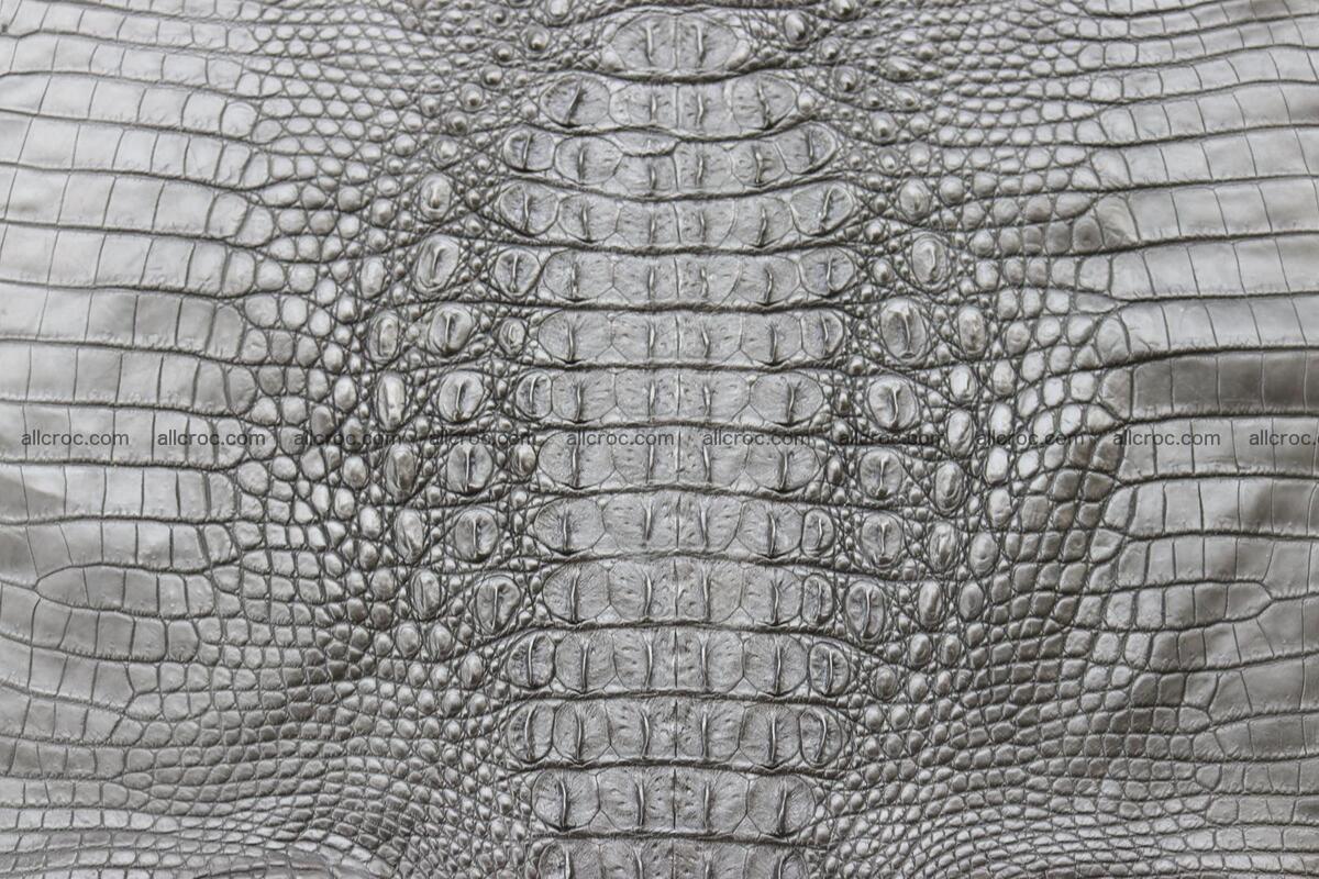 Crocodile skin back part black color 1246 Foto 5