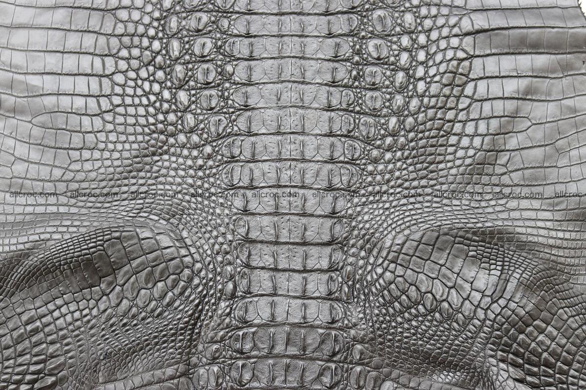 Crocodile skin back part black color 1246 Foto 6