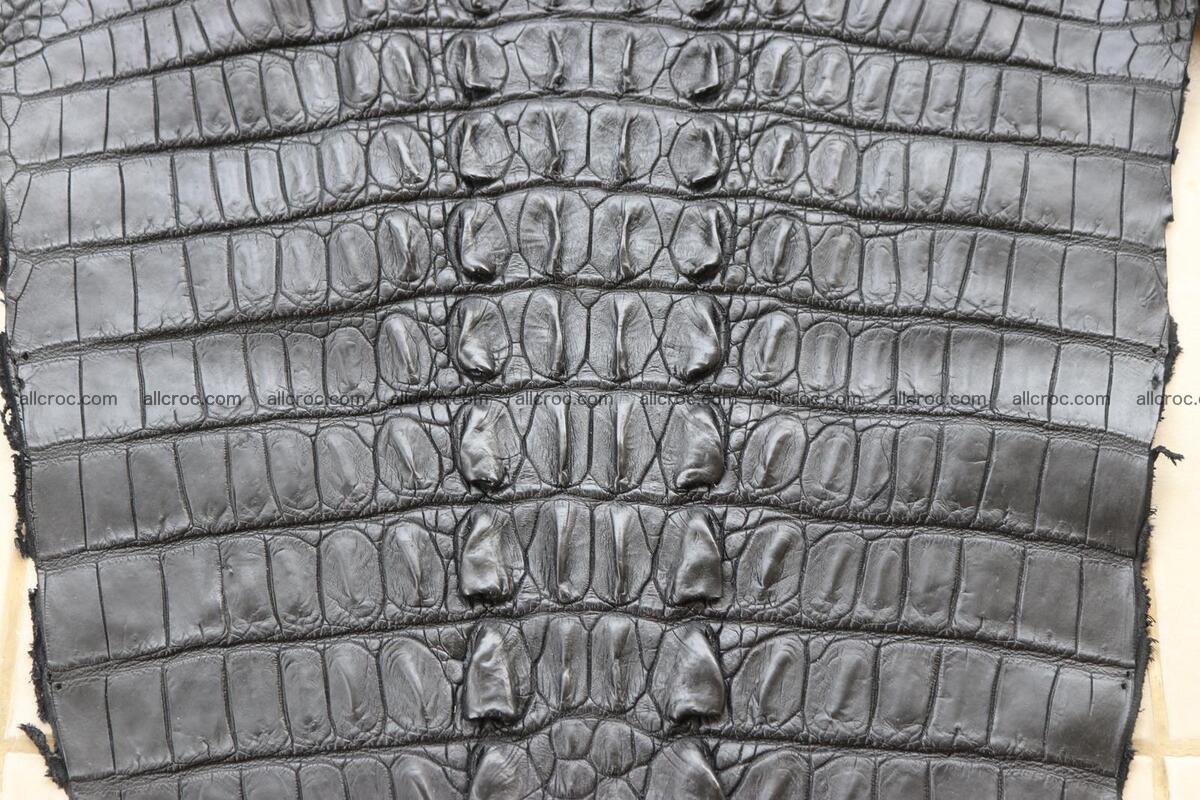 Crocodile skin back part black color 1246 Foto 8