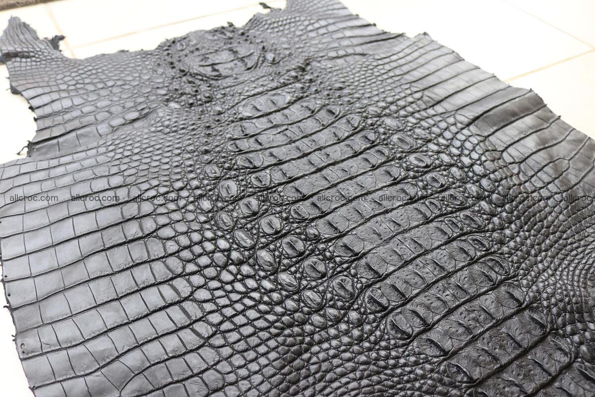 Crocodile skin back part black color 1246 Foto 11