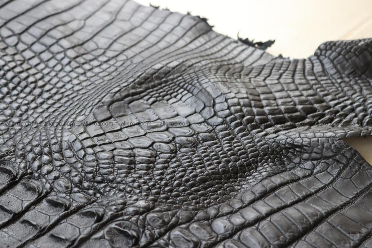 Crocodile skin back part black color 1246 Foto 18