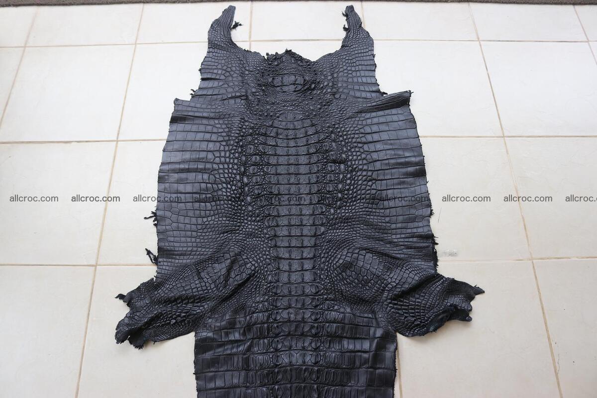 Crocodile skin back part black color 1247 Foto 0