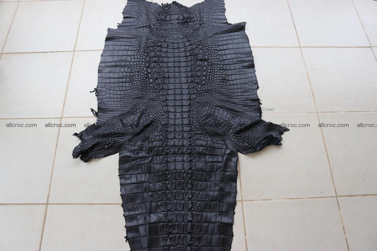 Crocodile skin back part black color 1247 Foto 1