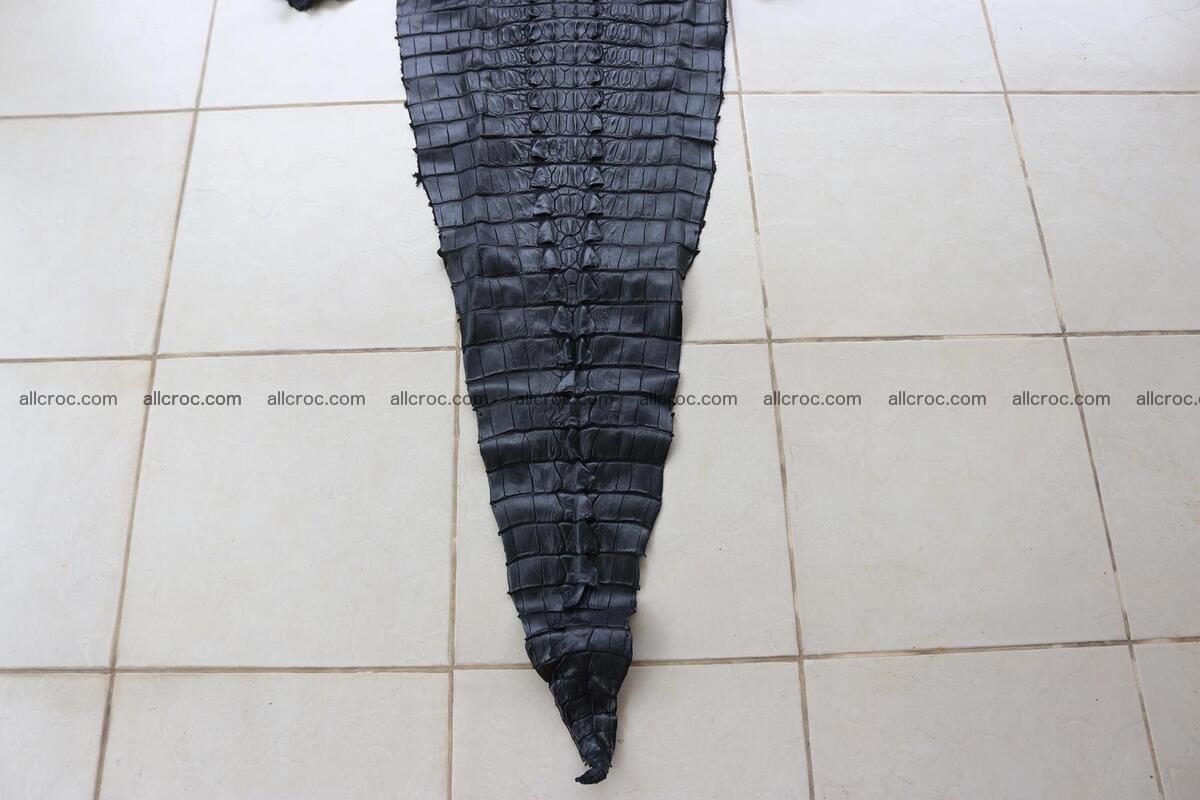 Crocodile skin back part black color 1247 Foto 3
