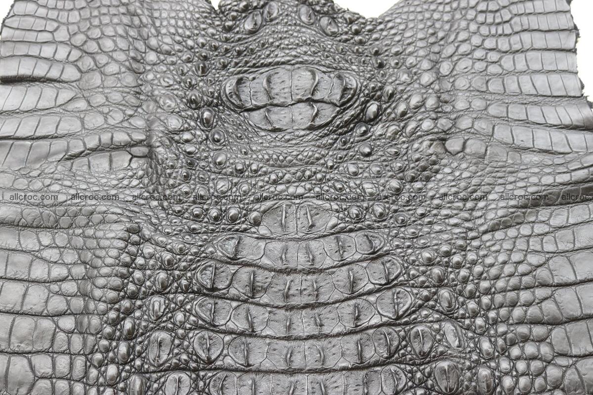 Crocodile skin back part black color 1247 Foto 4