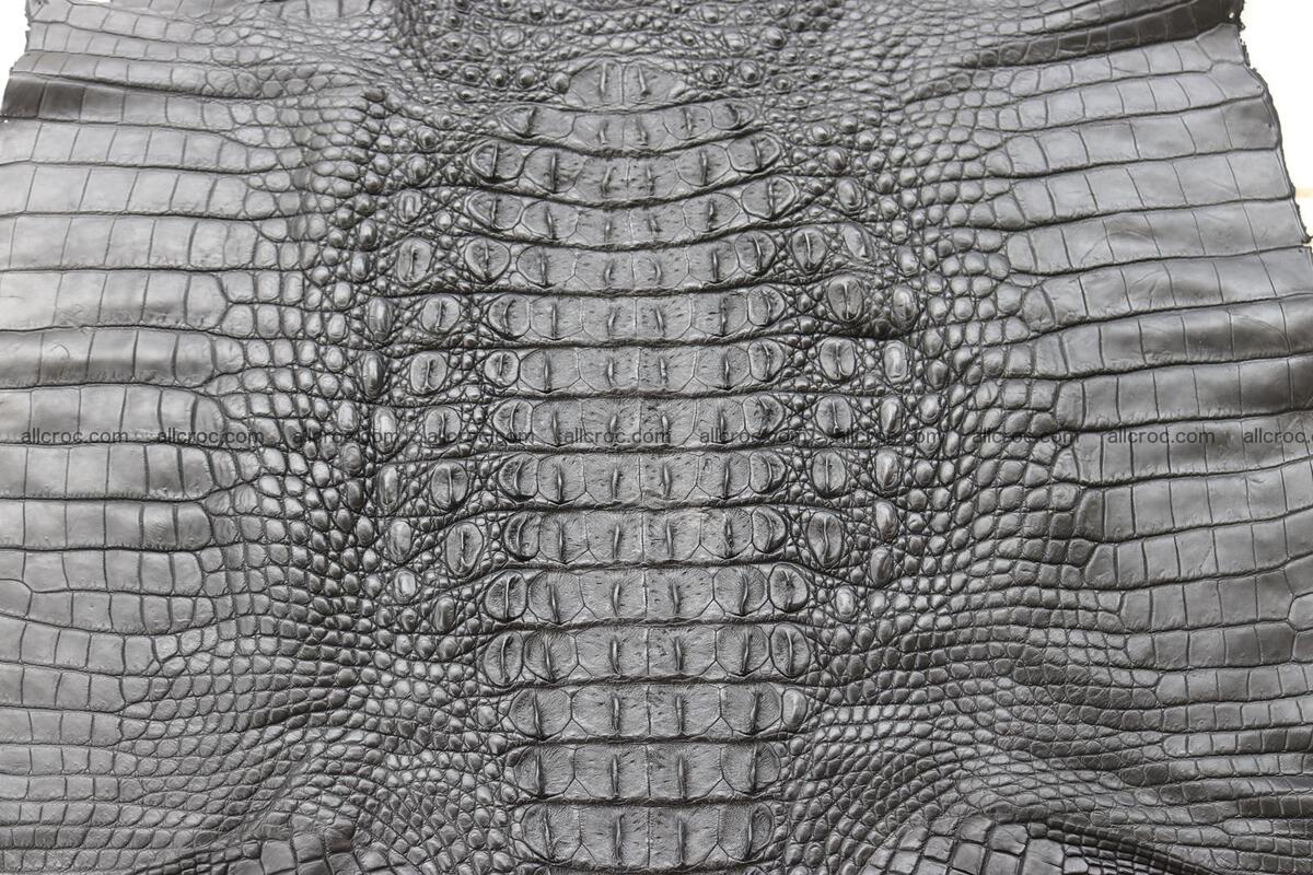 Crocodile skin back part black color 1247 Foto 5