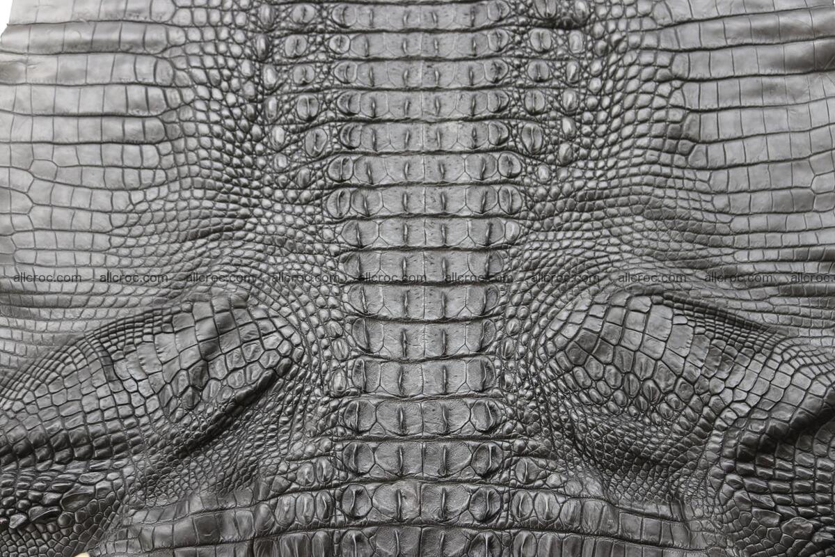 Crocodile skin back part black color 1247 Foto 6