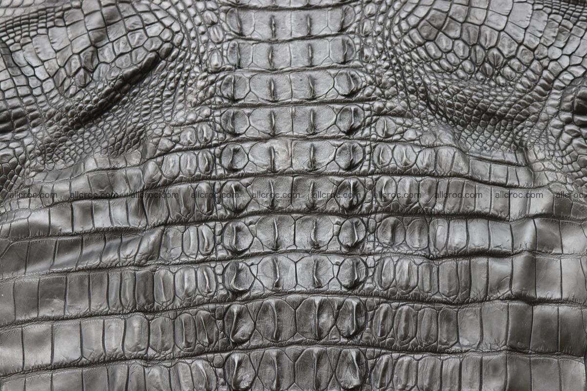 Crocodile skin back part black color 1247 Foto 7