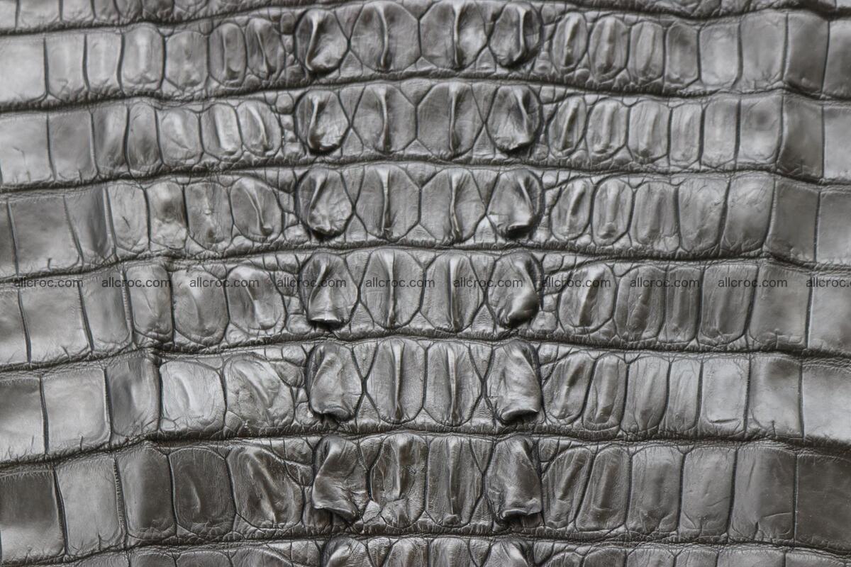 Crocodile skin back part black color 1247 Foto 8