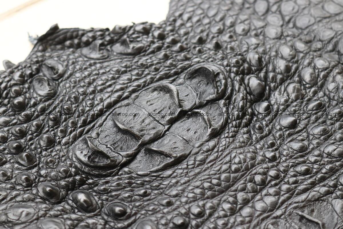 Crocodile skin back part black color 1247 Foto 11